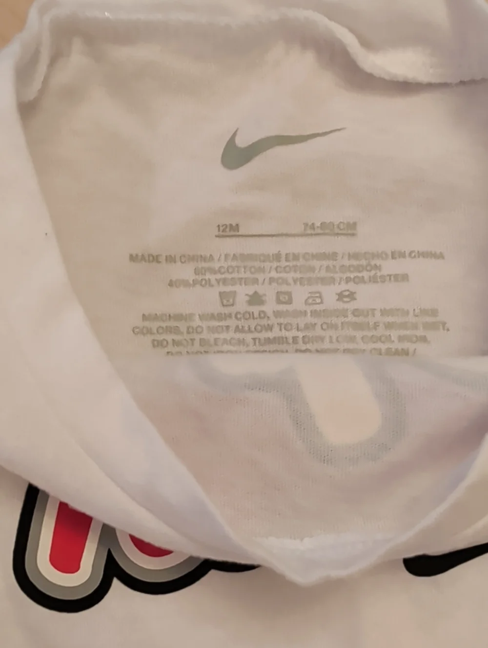Nike White Long-Sleeve Tie-Front Kids Top with Pink Logo